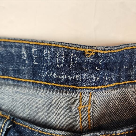 Aeropostale Denim Jean Shorts Distressed Look Blue Jean Shorts Size 0 - Picture 2 of 8